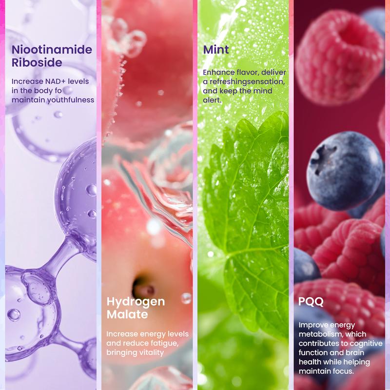 Coofeel NAD+ Natural Berry Flavor Diffuser 2000mg with Anthocyanins & Vitamin AB for Youthful Vitality Natural Health Support