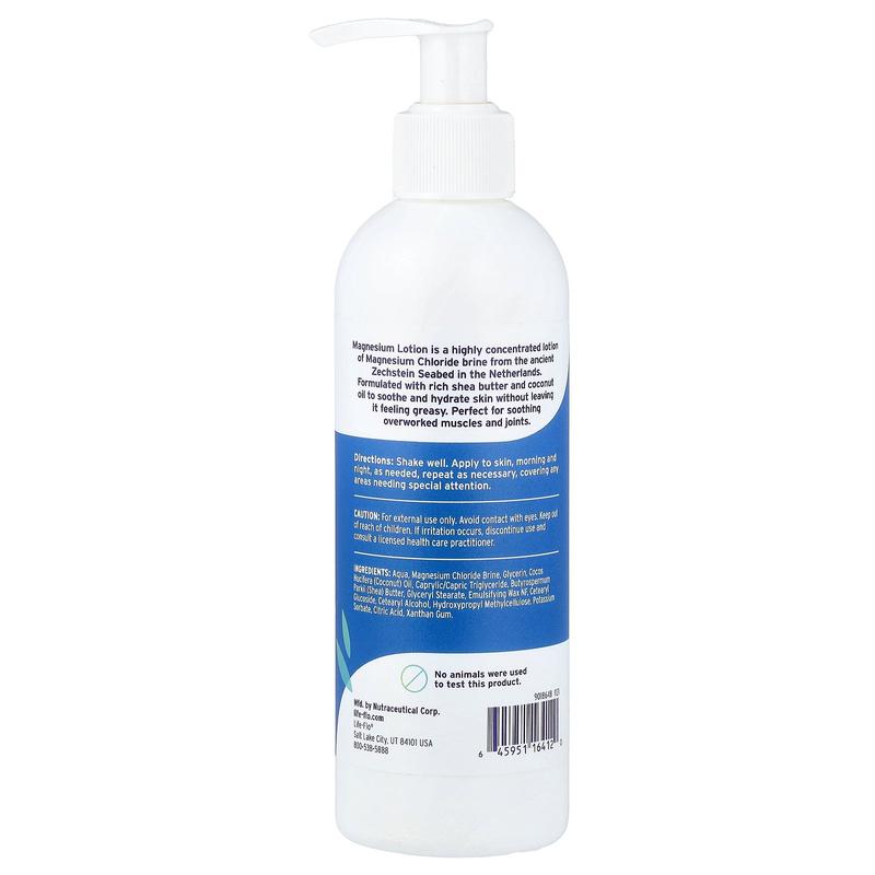 Life-flo Magnesium Lotion, Highly Concentrated, Unscented, 8 fl oz (237 ml)