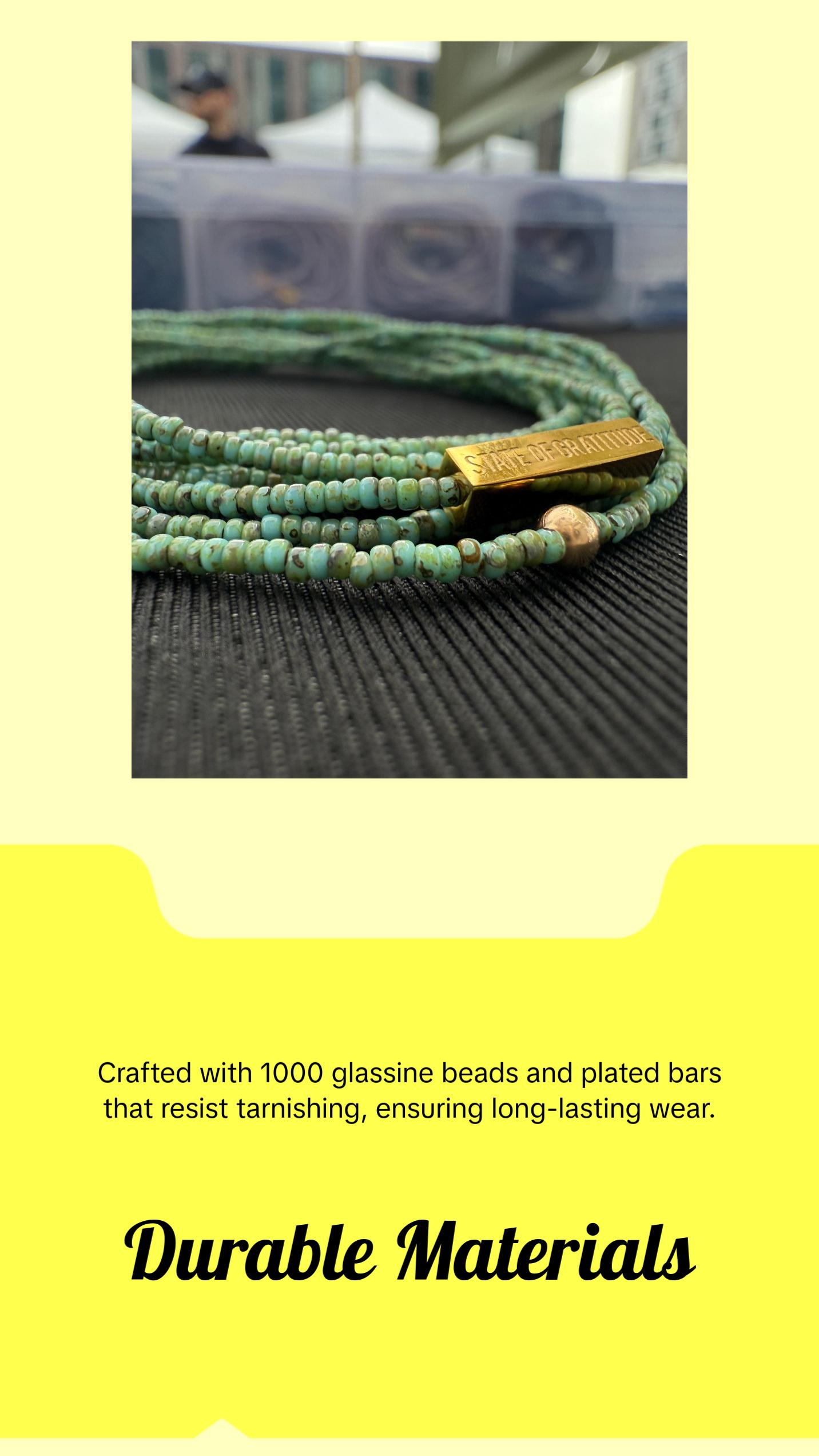 Turquoise Gratitude Bracelet Wrap