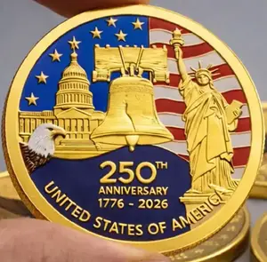USA 250th Anniversary Coin Medal - American Independence Commemorative Coin 1776–2026 | USA Semiquincentennial Medal Coin | 250th Anniversary American Collectible