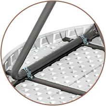 VINGLI 23.5/32" Plastic Folding Round Table Bar Height, HDPE Matrial with Gray Metal Finish, High Top Table for Outdoor Party, Cafes, Restaurants, Backyard, Dining Room, Wedding Event,1 Pack