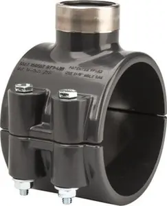 Value Collection 3 x 1" PVC Plastic Clamp-On Saddle with Viton O-Ring, Schedule 80, O.D. x SR FIPT All Seasons Pipe End Connections, Pipe Clamp On Saddle with FIP End Fits 867V-335SR
