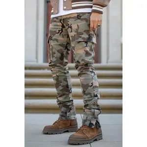 STACKED DOUBLE CARGO PANTS