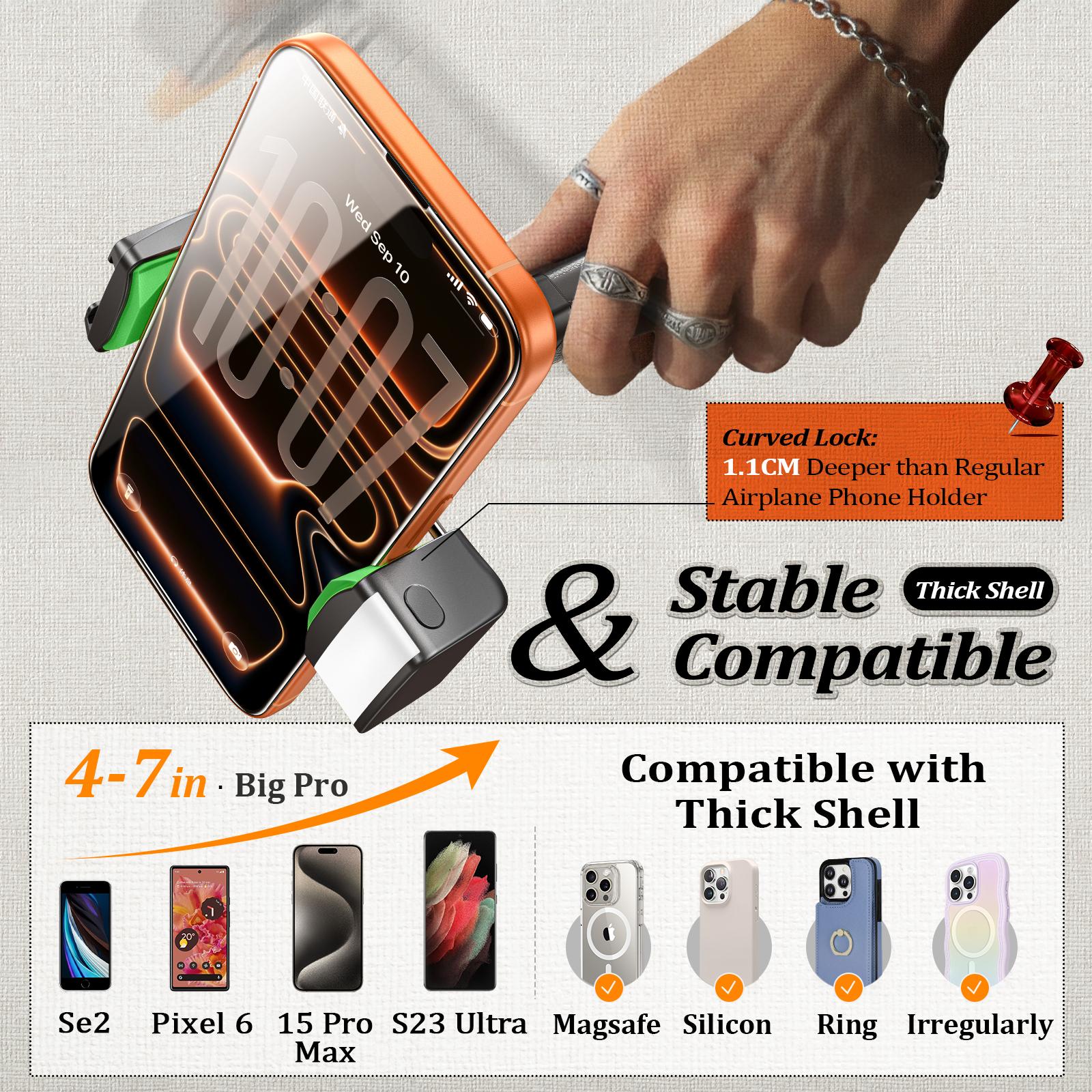 LISEN Airplane Phone Holder (LED) Travel Funny Gifts for Mens Stocking Stuffers White Elephant Gifts Who Have Everything Cool Gadgets Travel Essentials Accessories Selfie Photography Happy New Year