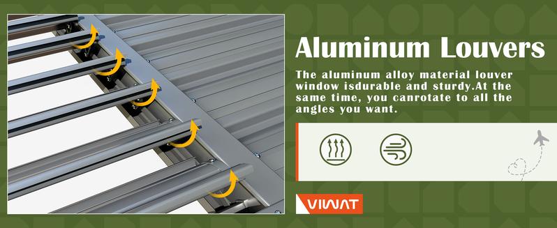 Aluminum 10x20 FT Louvered Pergola, Outdoor Pergola with Adjustable Louvered Roof Outdoor Patio Shade Cover, Waterproof & Rustproof Aluminum Gazebo for Backyard and Garden, Gray