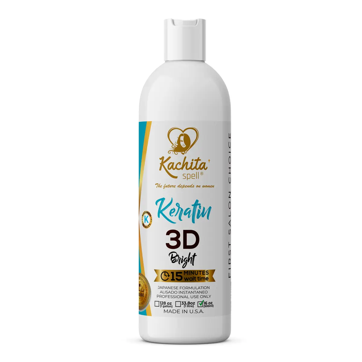 NEW Brazilian Keratin Treatment Hair Straighteners IMPROVED FORMULA 3D Hight Bright Kachita Spell Made in USA 16 floz Haircare Conditioner Shampoo