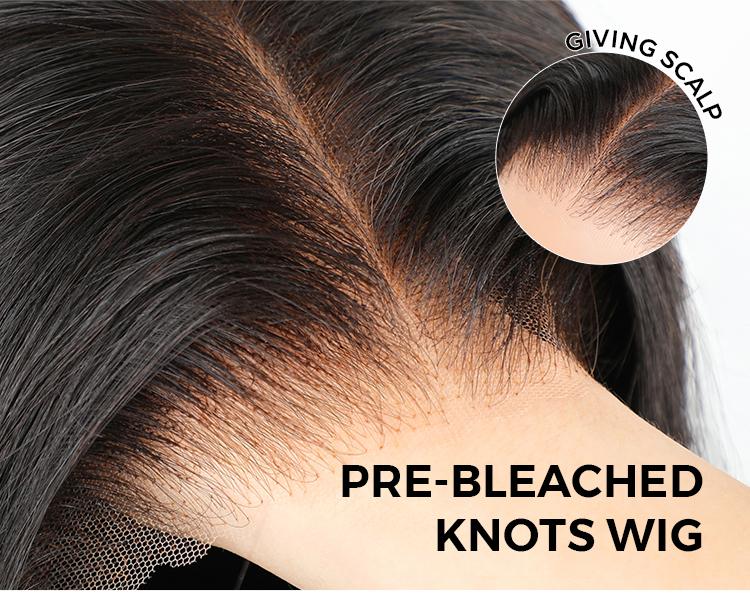 [Clearance Sale]CurlyMe Wear Go Glueless 250% Full Density Bleached Knots Water Wave Pre-cut 7x5 HD Lace Hair Wigs Pre-plucked