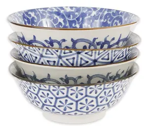RSVP Set of 4 Japanese Porcelain Bowls 32 oz