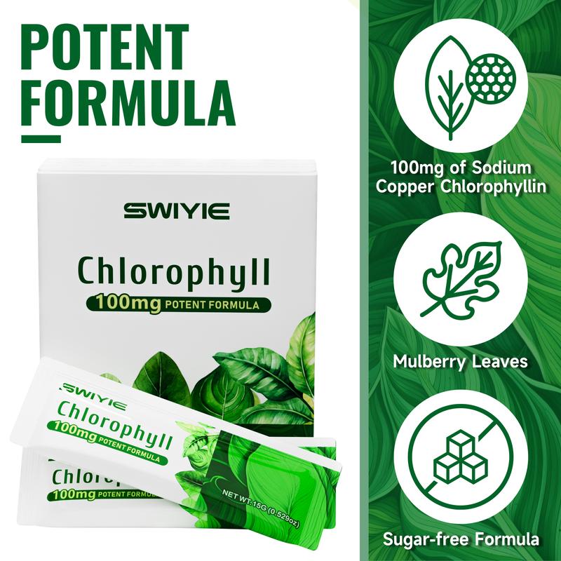Swiyie Chlorophyll Jelly – Sugar-Free Daily Detox Supplement for Body Odor, Skin Clarity & Liver Support – Plant-Based, Portable, Vegan-Friendly, 15 Pack Edible Healthcare