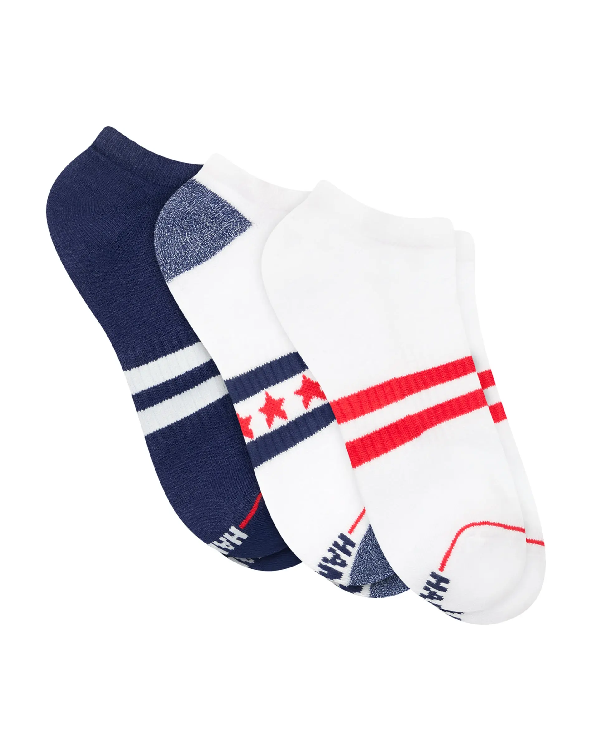 Hanes Americana Men's Low-Cut Socks Pack, 3-Pack, Moisture-Wicking Performance