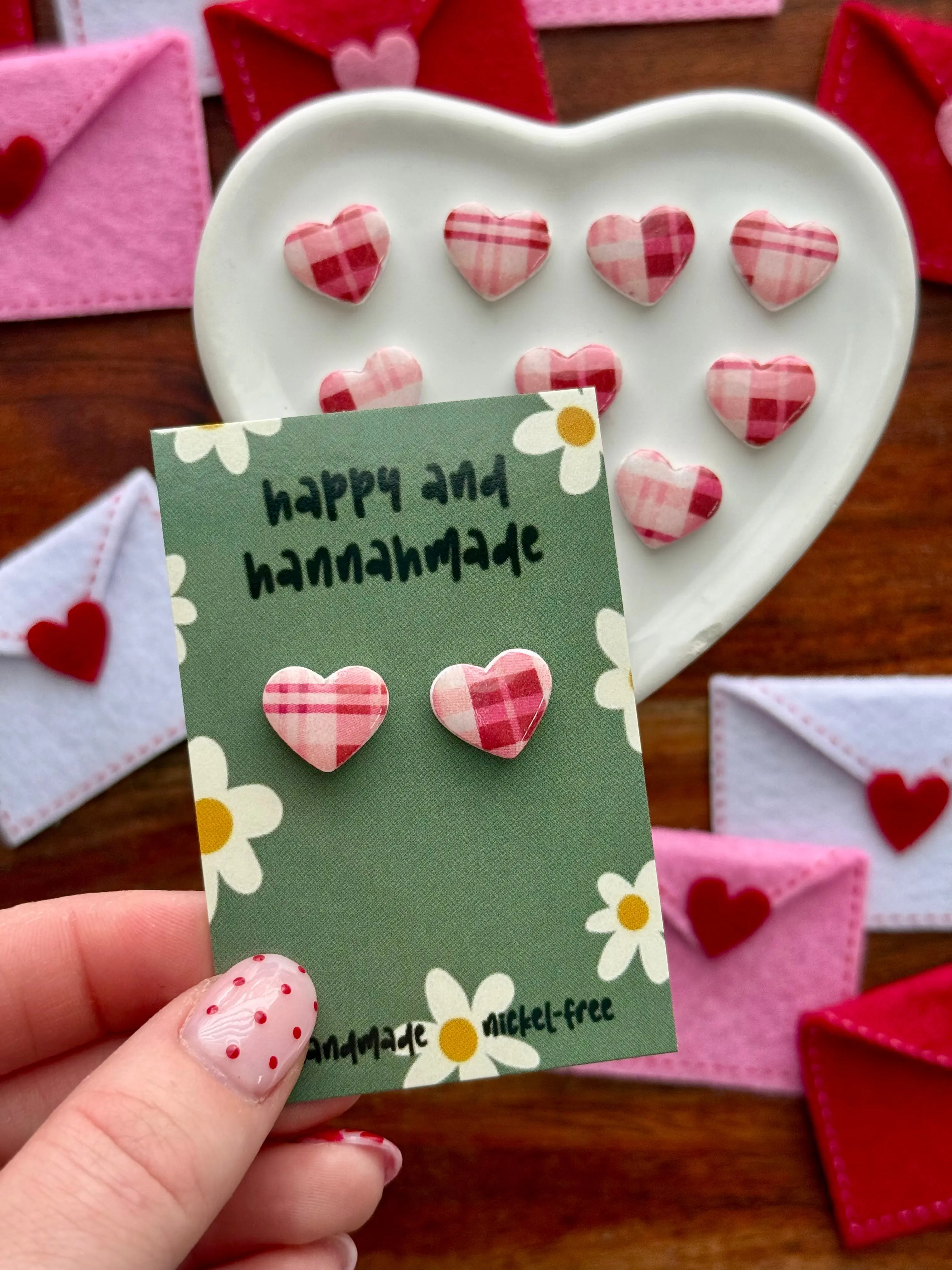 Valerie Heart Studs