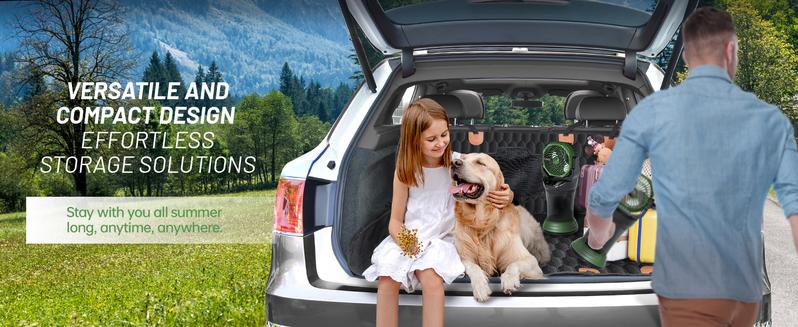 Daonlc Portable Misting Fan with Remote & 30000mAh Rechargeable Misting Fans for Outside Patios Camping Beach & Workshops Mist Fan Portable for Outdoor/Indoor 2L Water Tank RGB Light 4 Speeds & Spray