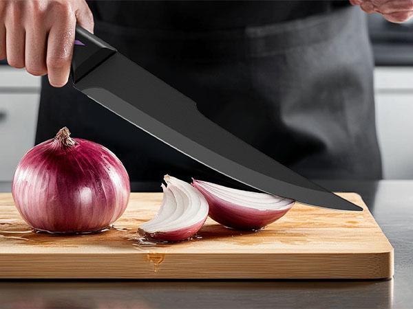 ASETY 15PCS Cyberpunk Knife Set from Future Kitchen Knife Set with Built-in Knife Sharpener Block, Stainless Steel Knife Block Set, Dishwasher Safe Mordern Knife Set, Elegant Box for gift Lightweight Sturdy