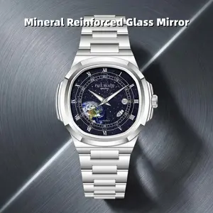 Luxury Men's Octagonal Watch | 3D Celestial Planet Dial | Premium Stainless Steel Luminous Timepiece