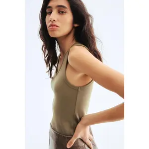 H&M Ribbed cotton vest top