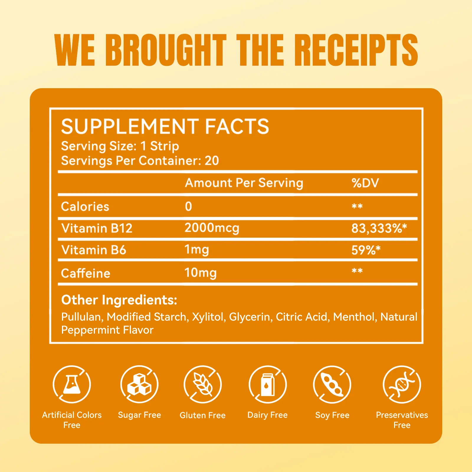 MIHIYO Caffeine Energy & Focus Dissolvable Oral Strips-Fast-Acting Vitamin  B12 & B6, Sugar-Free, Natural Peppermint, Portable Energy Boost for Work,  Study & Gym - TikTok Shop