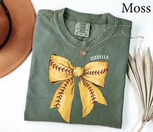 Custom Softball Game Day Shirt, Softball Bow Shirt, Softball Fan Shirt, Sports Tee, Womens Softball shirt, Softball Mom Gift