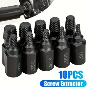 Multifunctional 10PC Breaker Screw Removal Tool, Hardware Accessories, Hexagon Nut Removal Tool, Screw drive socket adapter