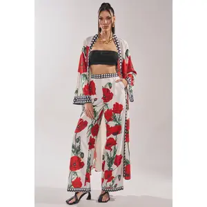 BELLADONNA PRINT PALAZZO PANTS IN WHITE MULTI