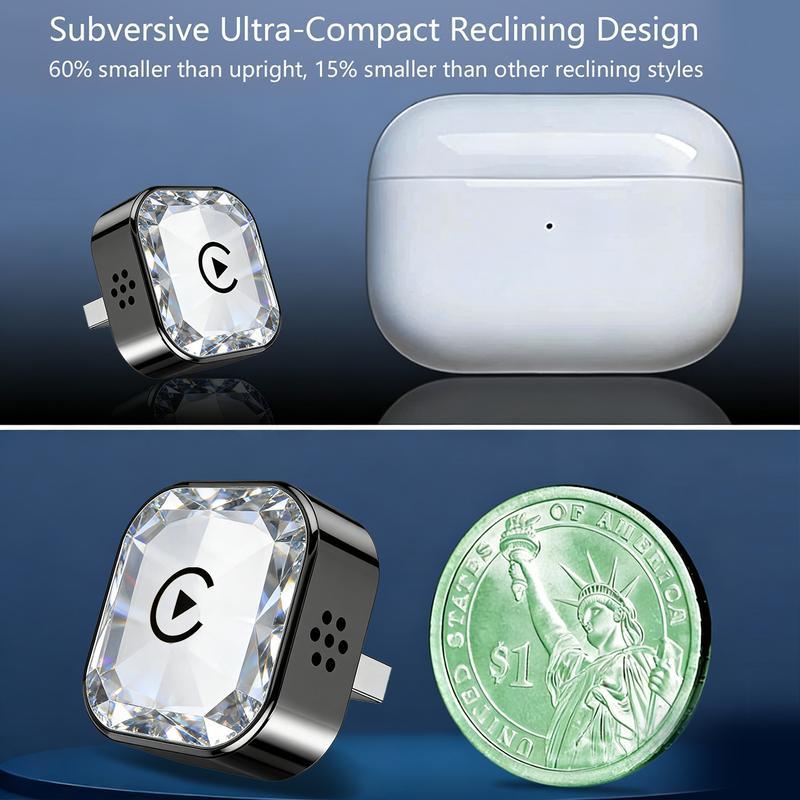 2026 New Smart two-in-one in-car connectivity box Wireless CarPlay Adapter - iPhone & Android Compatible with Fast No-Delay Link, Hands-Free Calling holiday gifts decor cool cover Car Gadgets car stuff car  Decoration Automotive Interior accessories car