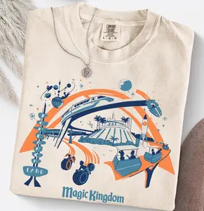 Tomorrowland Magic Kingdom Shirt, Retro Space Mountain Monorail Tee, Tron Ride Graphic Shirt, Vintage Parks Tomorrowland 2025