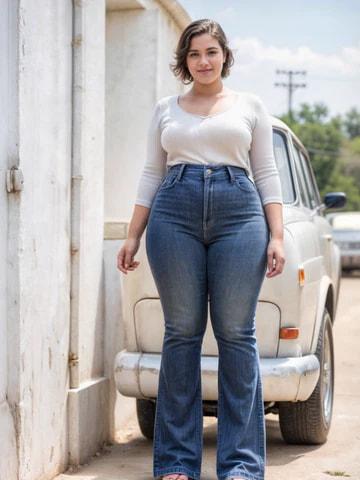 Ultimate Tummy Control Bootcut Flare Jeans - Mid Waist Denim with Flared Legs for Comfort and Style