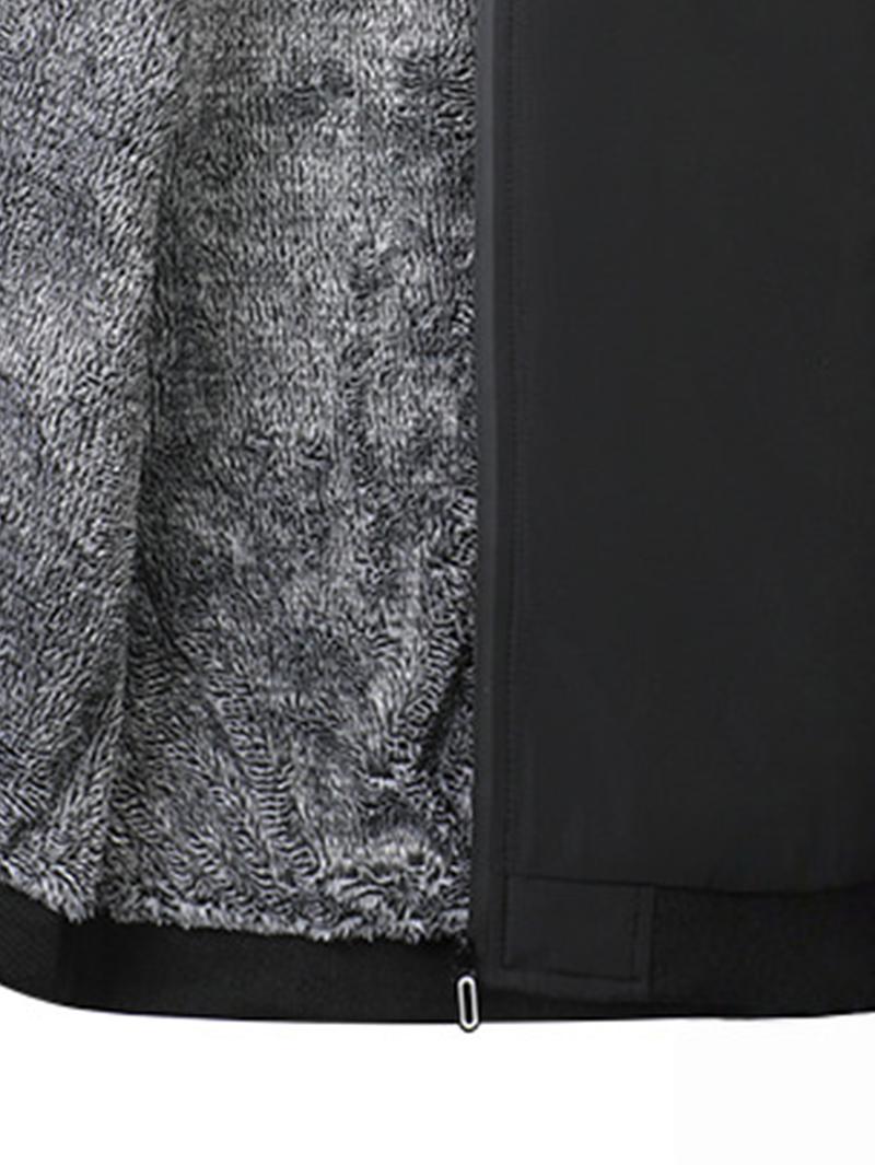 Men's solid color zip-up jacket, lightweight and easy to carry, regular fit casual long sleeves, polyester outerwear top, solid color zip-up coat, suitable for everyday wear in autumn and winter.