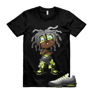 Shirt To Match Max 95 Big Bubble Neon Yellow Black Cool Grey 2026, Max 95 Neon Shirt, Max 95 Neon Match Tee, Streetwear, 100% Cotton, Menswear Top