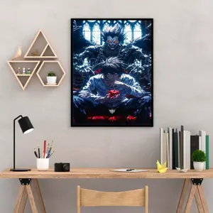 Light Yagami & Ryuk Poster, Death Note Manga Wall Art, Dark Justice and the Death God, Home Decor, Gift for Fans_Poster