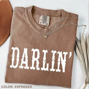 Comfort Colors DARLIN' Tshirt, Country Girl Shirts, Nashville Tee, Vintage Cowgirl , Funny Western, Fulll size, Full Color
