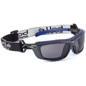 Bolle Baxter Safety Glasses-Goggles Black with Smoke Platinum Anti-Fog Lenses