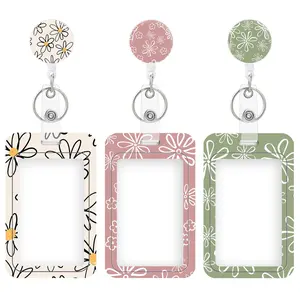 3 Set Heavy Duty Badge Holder with Retractable Reel,ID Badge Holder Key Card Work Badge Clip for Nurse Teacher Student Office Women Men