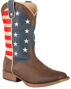 Men's American Patriot Western Boot Broad Square Toe - 09-020-1902-0380 Br