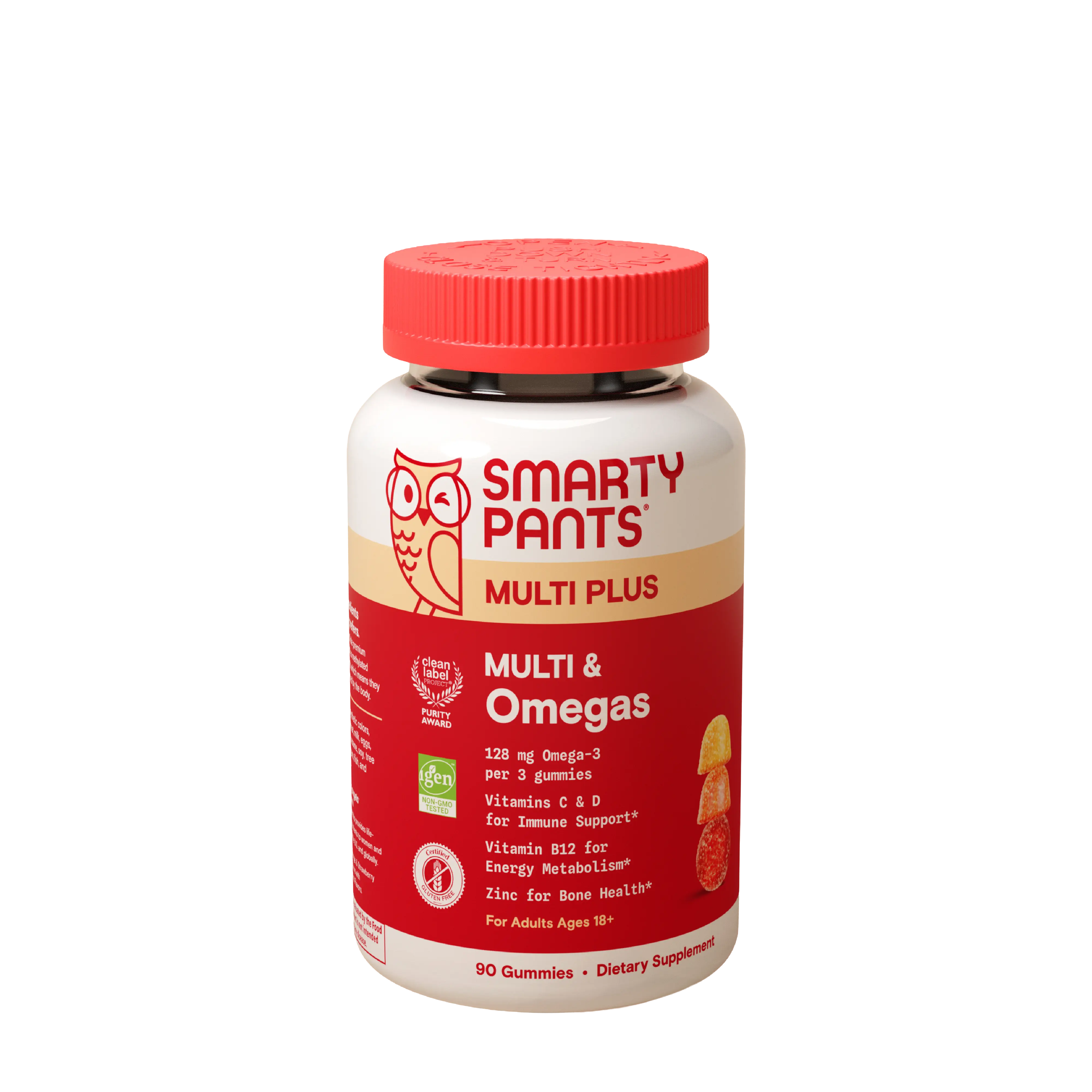 SmartyPants Multi & Omegas Adult Plus 90 Gummies Daily Vitamin Supplement with Omega-3 DHA & EPA for Wellness & Fitness 16 Daily Nutrients - Healthcare