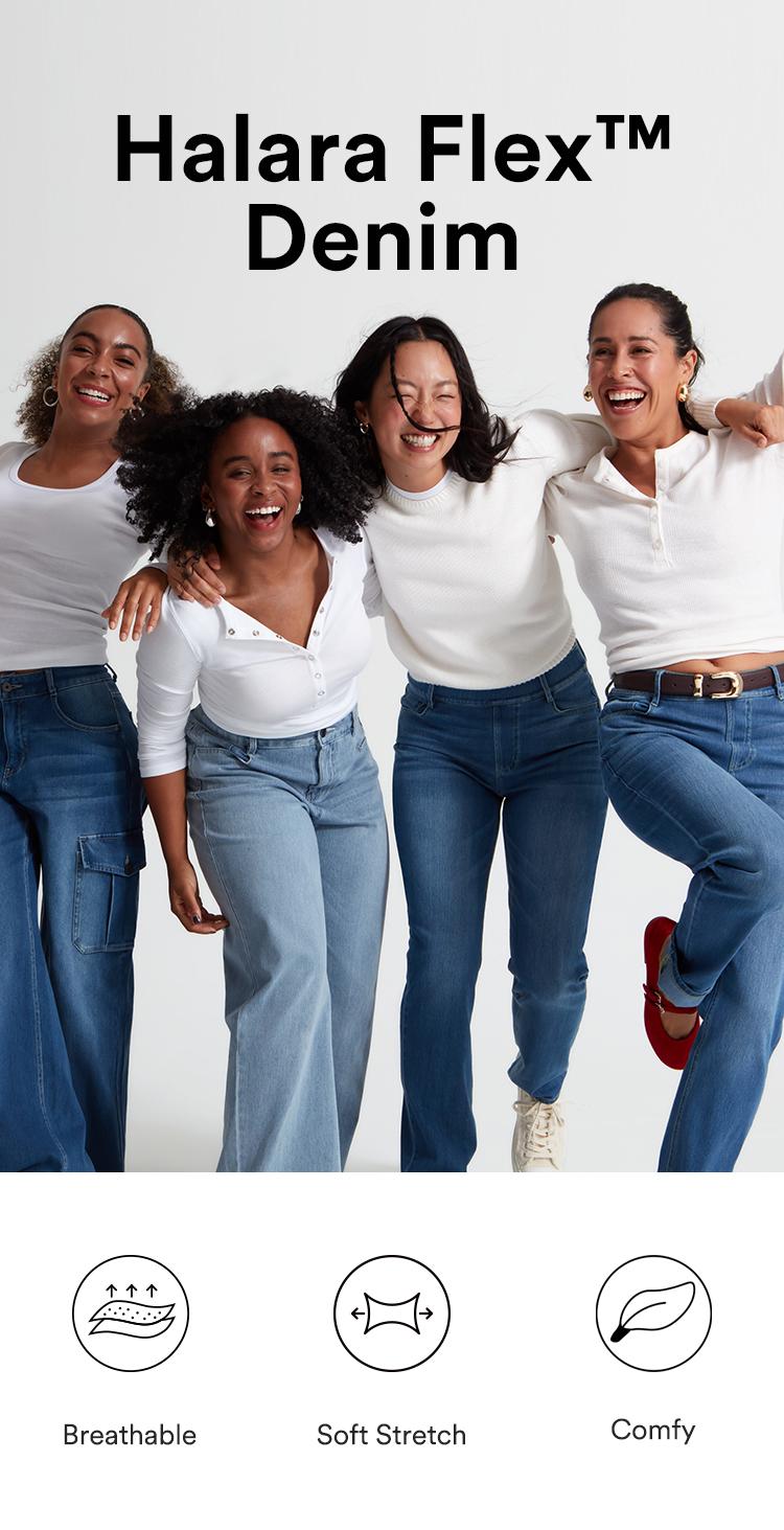 Halara Flex High Waisted Pockets Baggy Wide Leg Washed Casual Jeans#SpringStatement Halara Flex High Waisted Pockets Baggy Wide Leg Washed Casual Jeans#SpringStatement