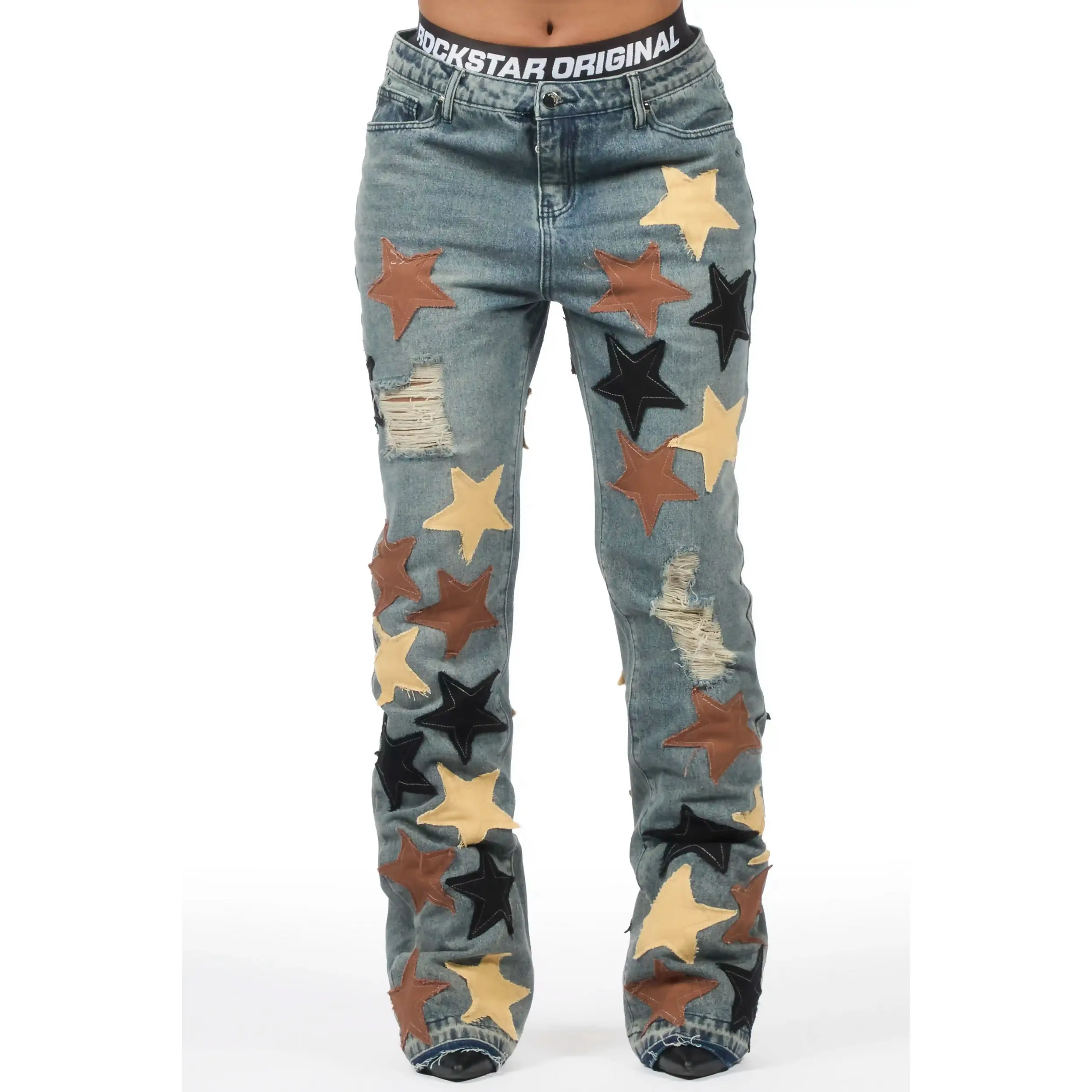 Starlena Tinted Wash Stacked Flare Jean