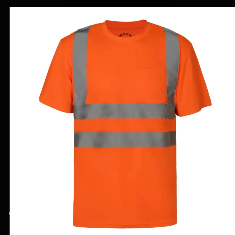 Men's Neon Hi-Vis Safety Crew Neck T-Shirts - Breathable PPE Workwear, 2/4 Pack, Comfortable Fit, Versatile Uniforms for Home Improvement & Work Safety, Hi-Vis Safety Clothing