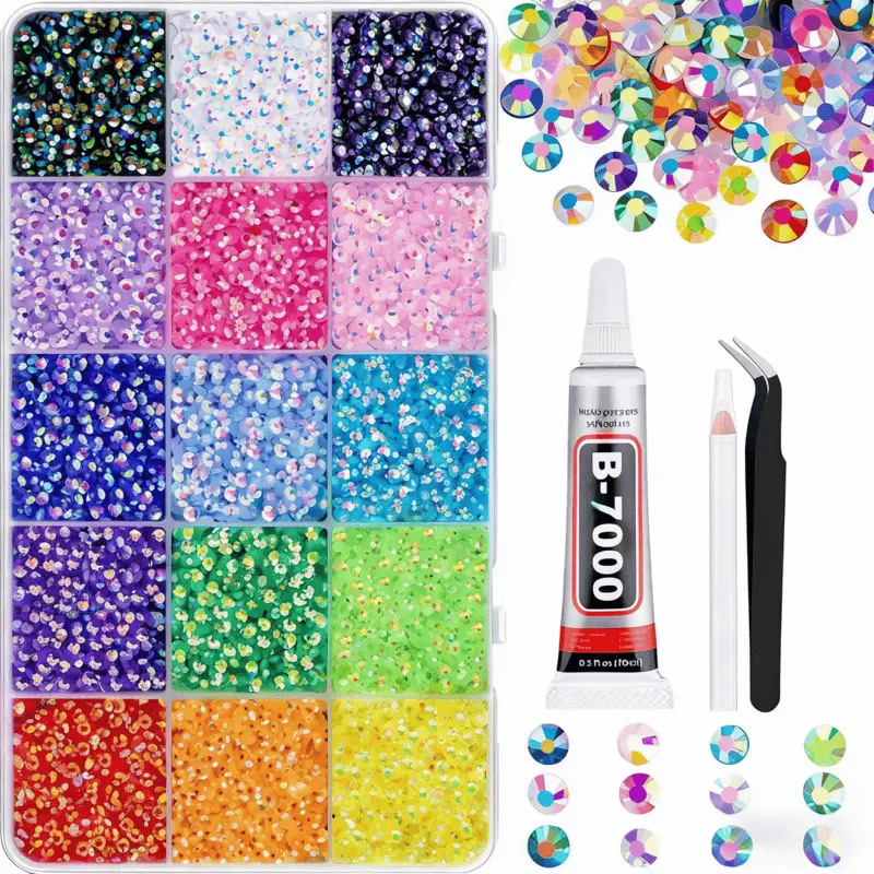 15colors-18000pcs（1 bottle of glue）