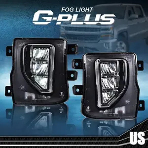 LED Bumper Fog Lights Lamps W/switch Fit For 2016-2018 Chevy Silverado 1500 G-PLUS