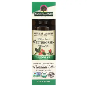Nature's Answer 100% Pure Organic Essential Oil, Wintergreen, 0.5 fl oz (15 ml)