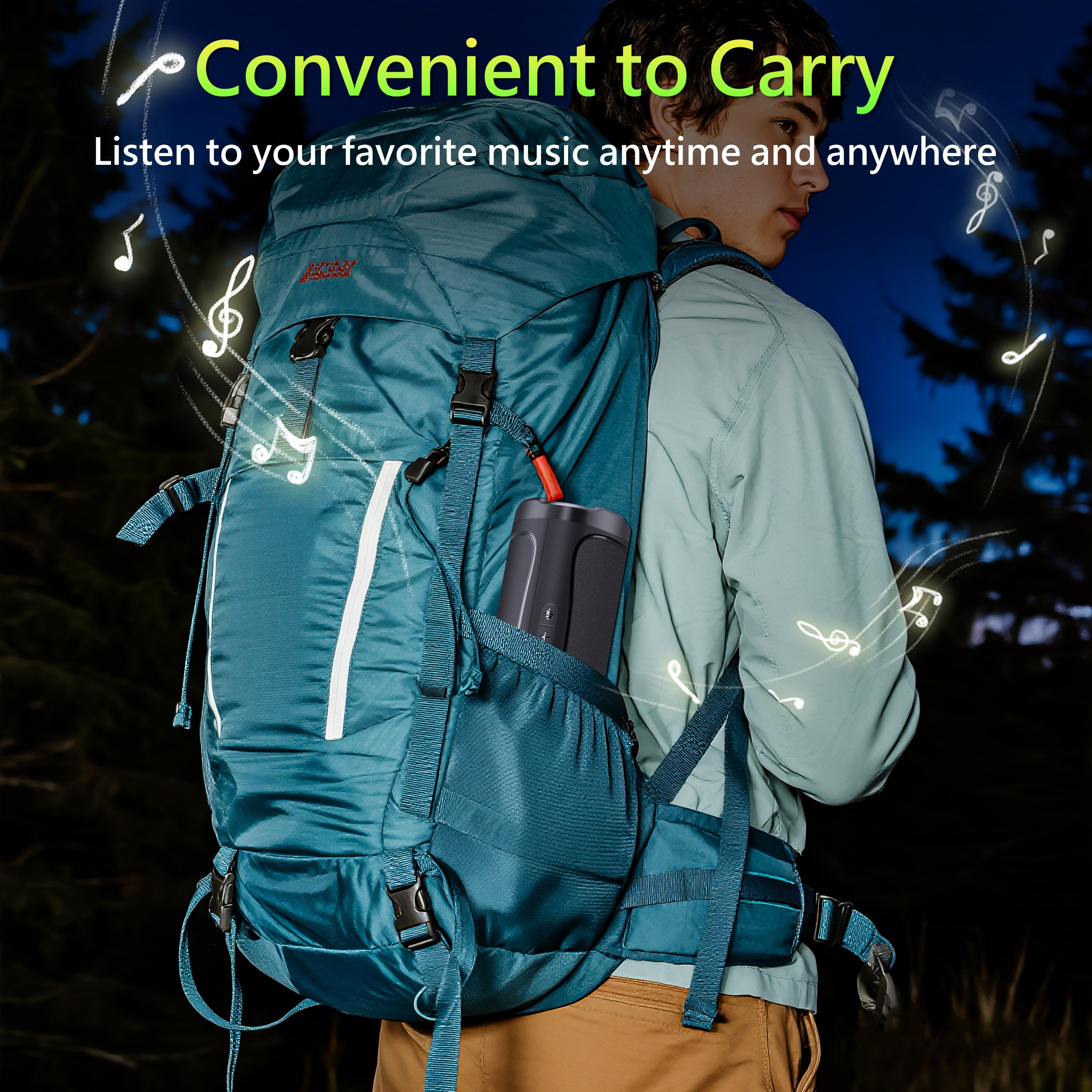 Portable Bluetooth Speaker with HD Sound BT5.3 & TWS Pairing Suitable for Home Party Outdoor Beach Ideal as Electronic Gadgets Birthday Gift