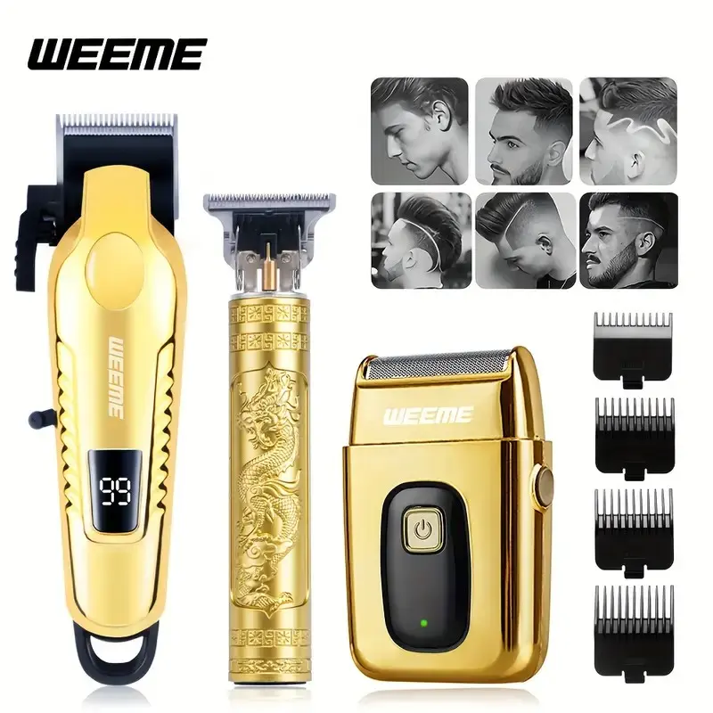 Men's Electric Shaver, Usb Rechargeable Shaver, Shaving Machine, High-Capacity Battery for Up to 90 Minutes of Cordless Use, FastUSB-C Charging, Precision T-Blade for Sharp Lines & Effortless Trimming, All-in-One Grooming Kit, The Ultimate Gift