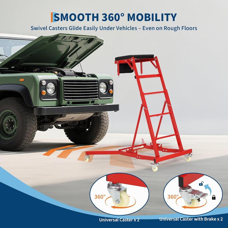 Automotive Top Side Creeper, Top Side Creeper (49"-69" Length) for Trucks, Engine Creeper with 400LB Capacity, Foldable Creeper for Home Garage,Auto Repair and Maintaince