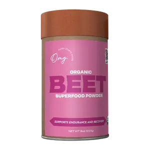 OMG! Organic Beet Powder 8oz - Supports Endurance & Recovery, Source of Vitamin C, Potassium, Magnesium & Iron, Certified Organic & Kosher - Dietary, Healthcare