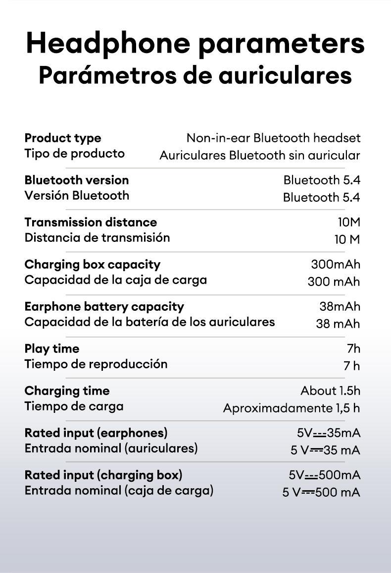 OpenAir Max Intelligent Earphones, OWS Wireless Multifunction Screen Bluetooth Earphones, Support Playing Music Phone Calls Headphones & Meeting Summary Earbuds