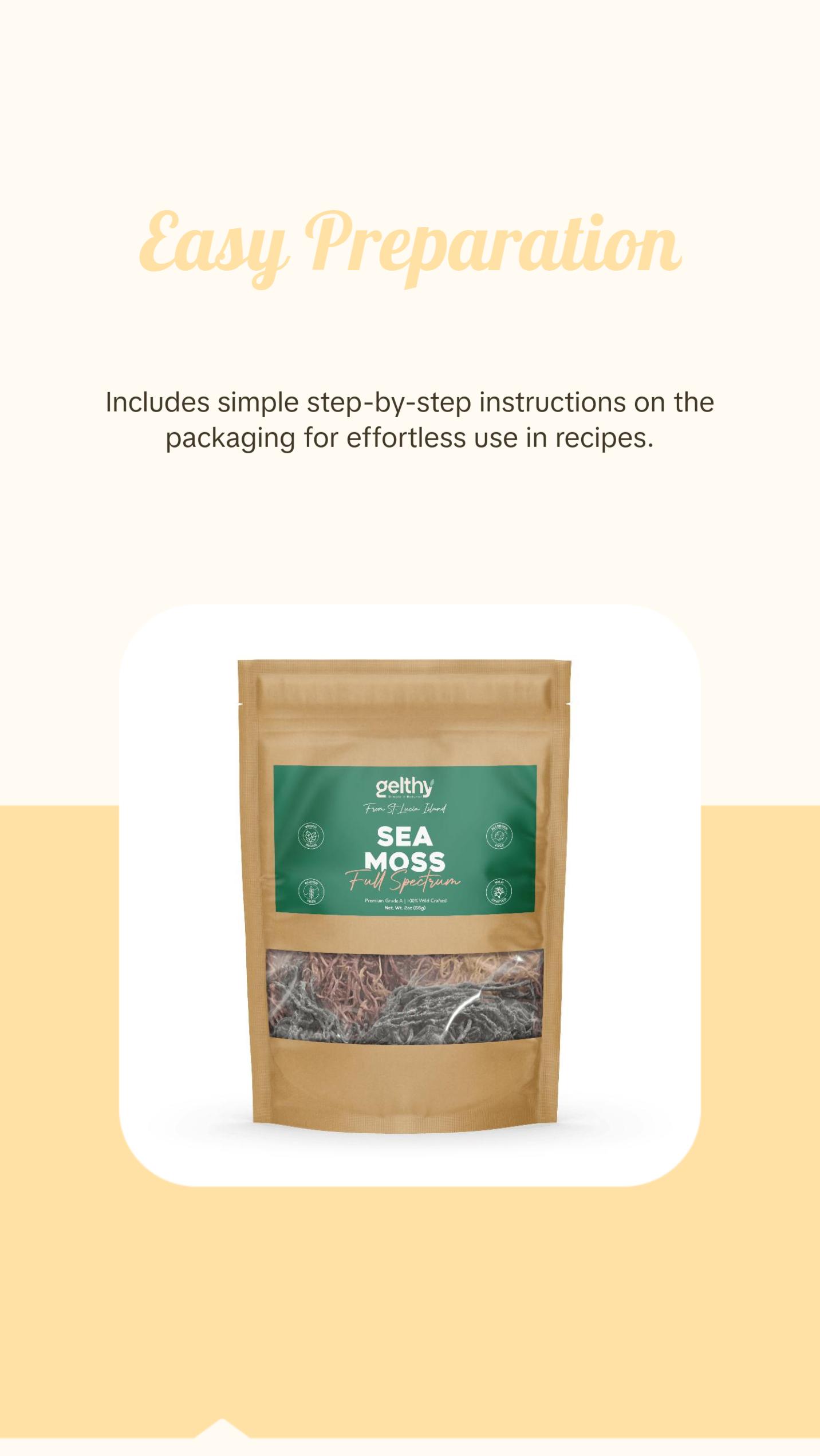 Organic Raw Sea Moss Dried Wildcrafted from St. Lucia