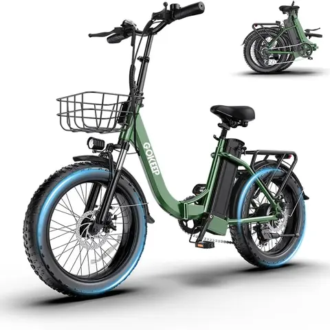 Adult Electric Commuter Bike - 1300W Peak Motor, 52V 13Ah Battery, 20-Inch All-Terrain Anti-Skid Fat Tires, 28 MPH Top Speed, 7-Speed, 330 LBS Max Load, Disc Brakes, Adjustable, LED Lights, 30° Hill Climbing, UL 2849 Certified, Ideal for Commuting