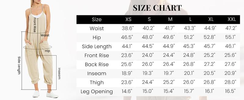 Naeduo Women's Y2K Jumpsuit Romper Stretchy Wide-Leg Harem Overalls with V-Neck Adjustable Straps Deep Pockets Casual Sleeveless Streetwear for Summer Basic Black Pants Naeduo Women's Y2K Jumpsuit Romper Stretchy Wide-Leg Harem Overalls with V-Neck Adjustable Straps Deep Pockets Casual Sleeveless Streetwear for Summer Basic Black Pants