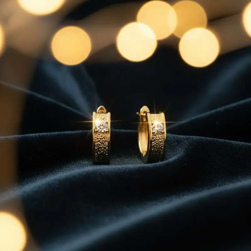 Elegant Gold-Tone Padlock Earrings with Cubic Zirconia Accents for Women's Fashion Jewelry
