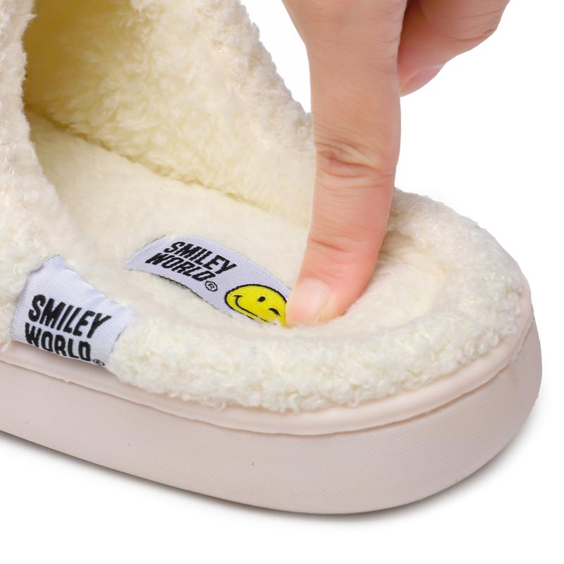 SMILEYWORLD Smiley Slippers for Women & Men | Soft Plush Indoor Outdoor Slides Shoe Footwear Flipflop Girl